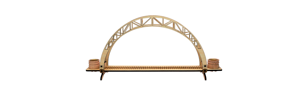 Kleiner Schwibbogen für Eisenbahn-Modelle