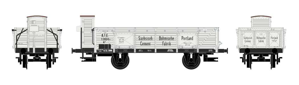 Ke-Wagen der Sächsisch-Böhmischen Portland-Cement-Fabrik, 2er-Set